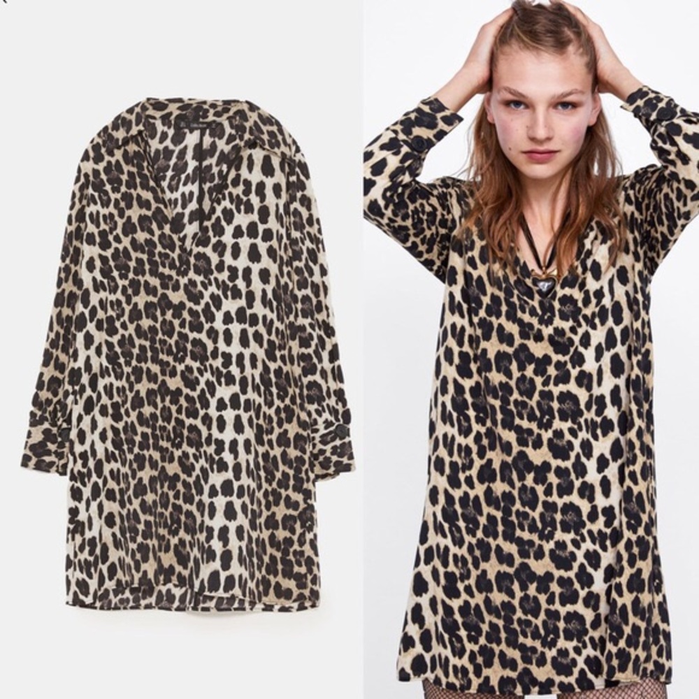 Zara animal/leopard dress, XS